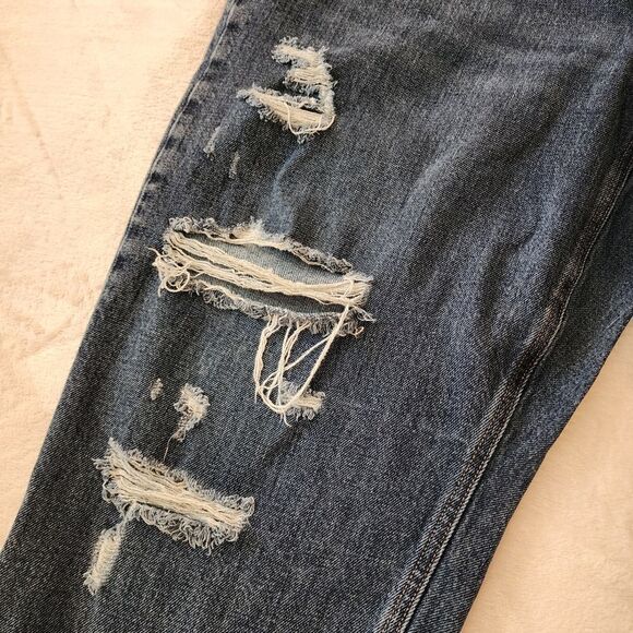 Old Navy High Rise Slouchy Straight Distressed Secret Slim Pockets Jeans Size 20 - Picture 3 of 10
